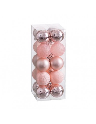 Kerstballen Roze 5 x 5 x 5 cm (20 Stuks)