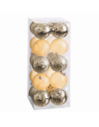 Kerstballen Gouden 8 x 8 x 8 cm (20...