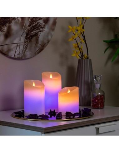 Bougies LED Multicolores Effet Flamme...