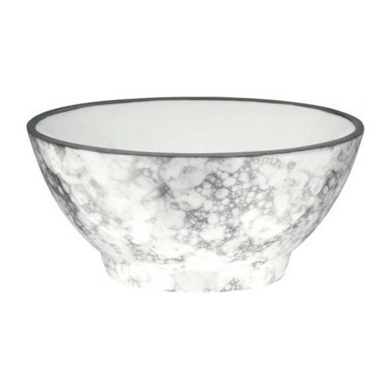 Bowl Porcelain Black/White (ø 14 x 6...