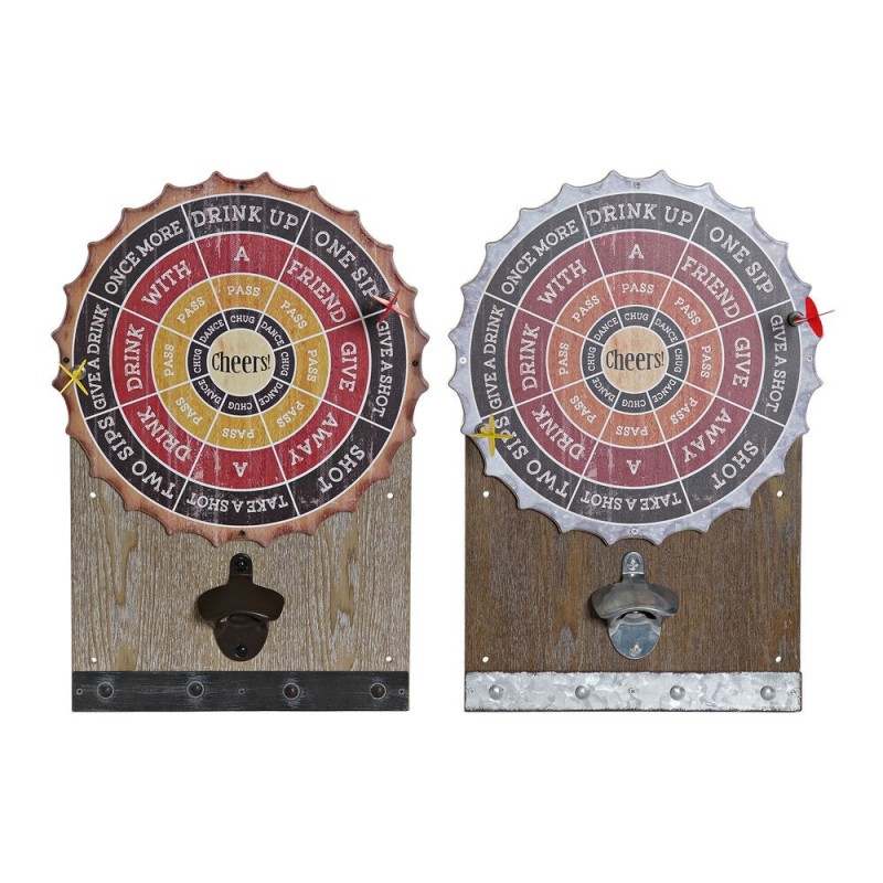 Flesopener DKD Home Decor Ijzer Hout...