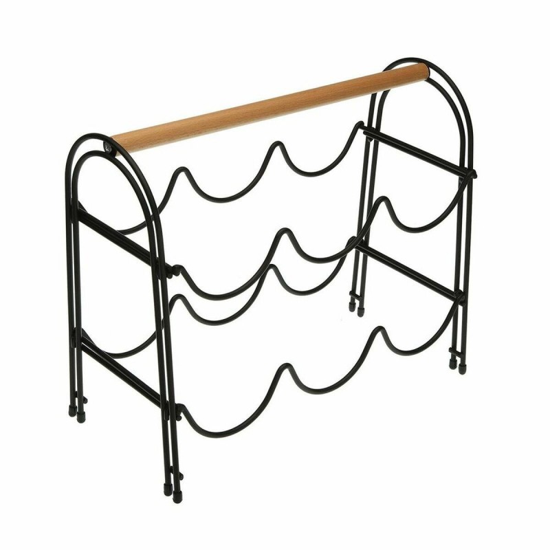 Bottle rack Versa Metal Wood Steel...