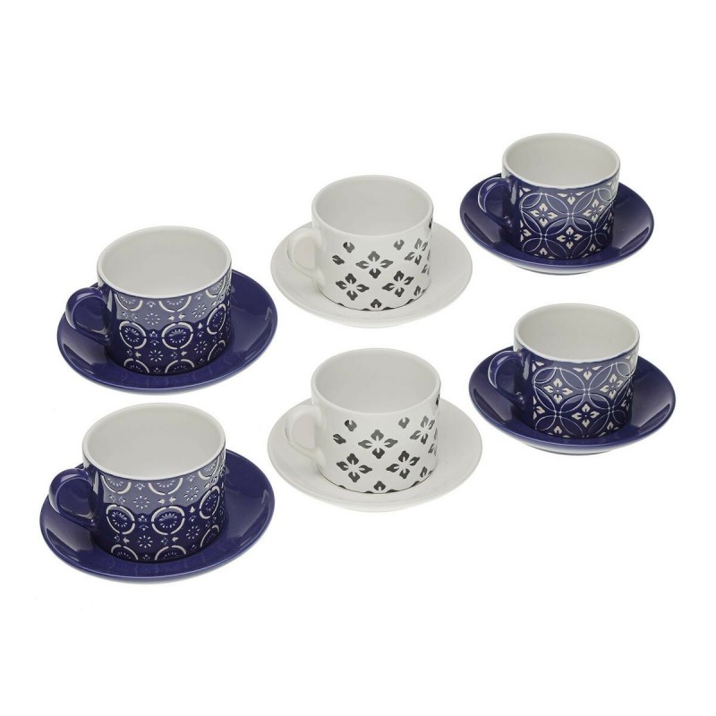 Set of Mugs with Saucers Versa Regina...