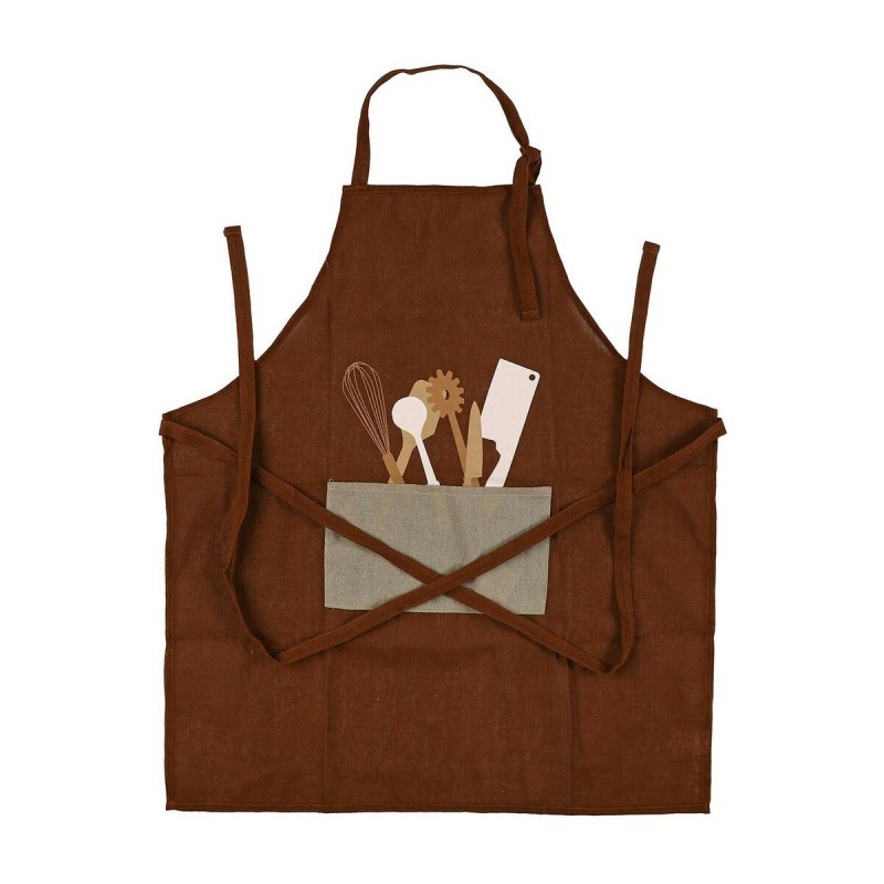 Apron Versa Cubiertos Brown Polyester...