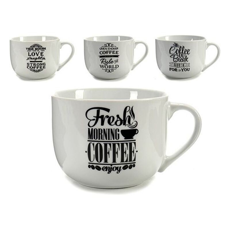 Tasse Noir Porcelaine (11 x 8,5 x 14 cm)