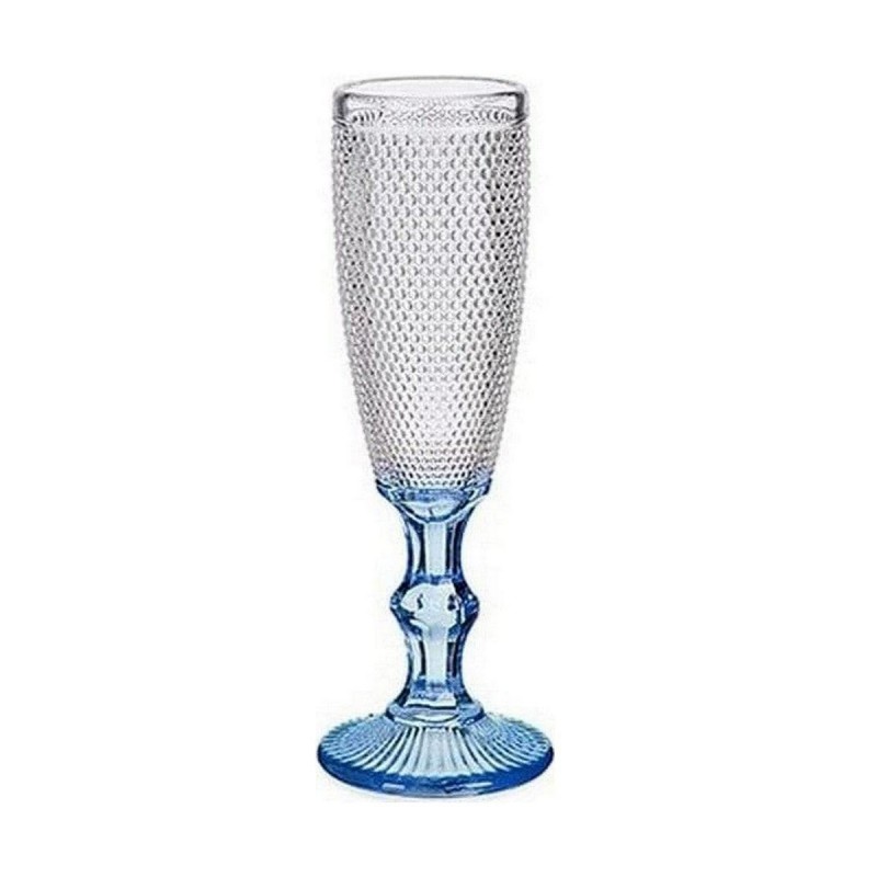 Champagneglas Kobaltblauw Kristal...