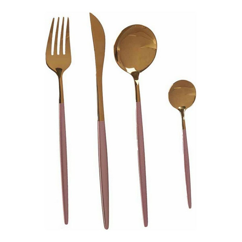 Besteck-Set Rosa Golden Edelstahl (8...