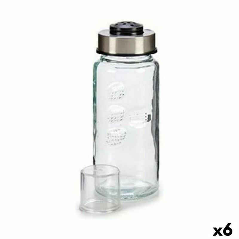 Salière Argenté Transparent Acier...