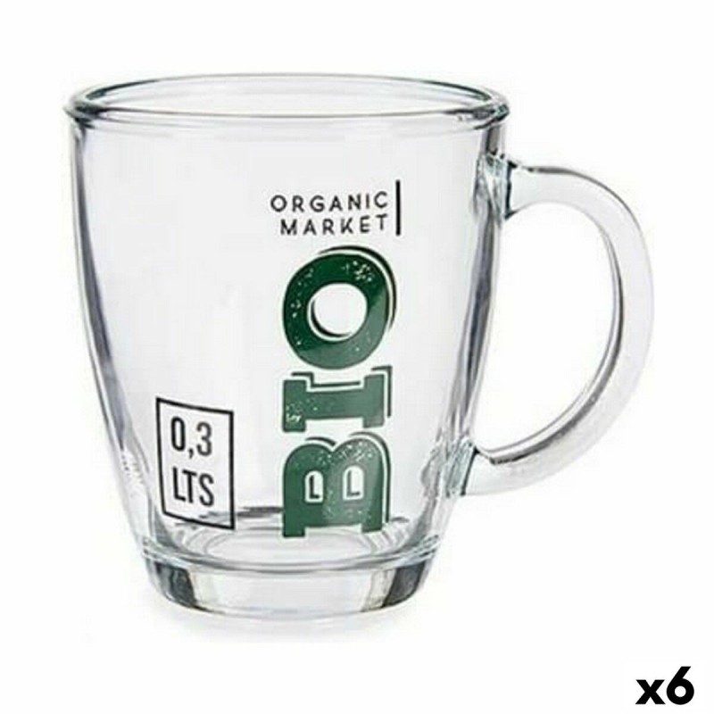 Taza Mug Bio Transparente Vidrio 6...