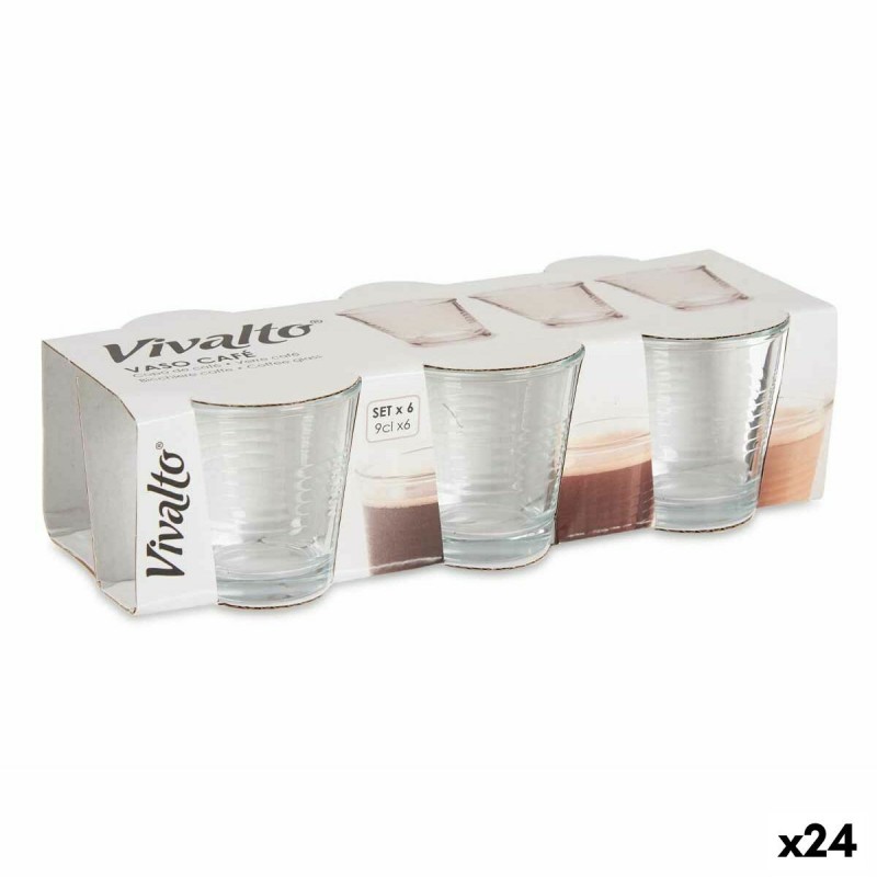 Set de Vasos Transparente Vidrio (90...