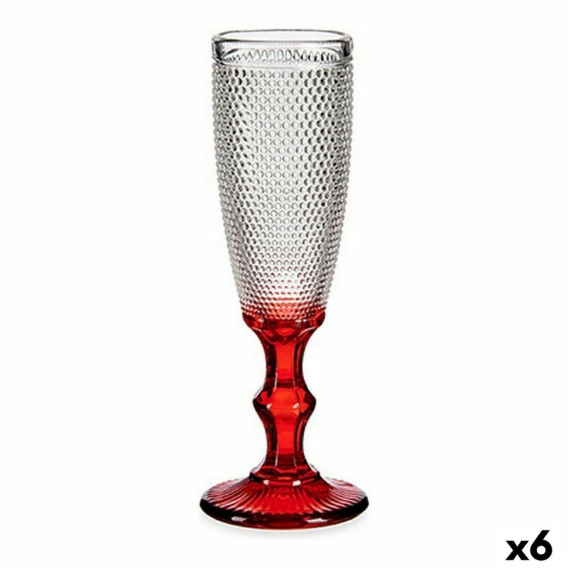 Coupe de champagne Rouge Transparent...