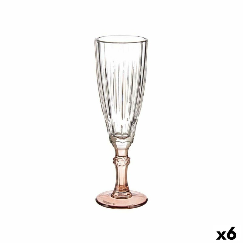 Coupe de champagne Verre Marron 6...