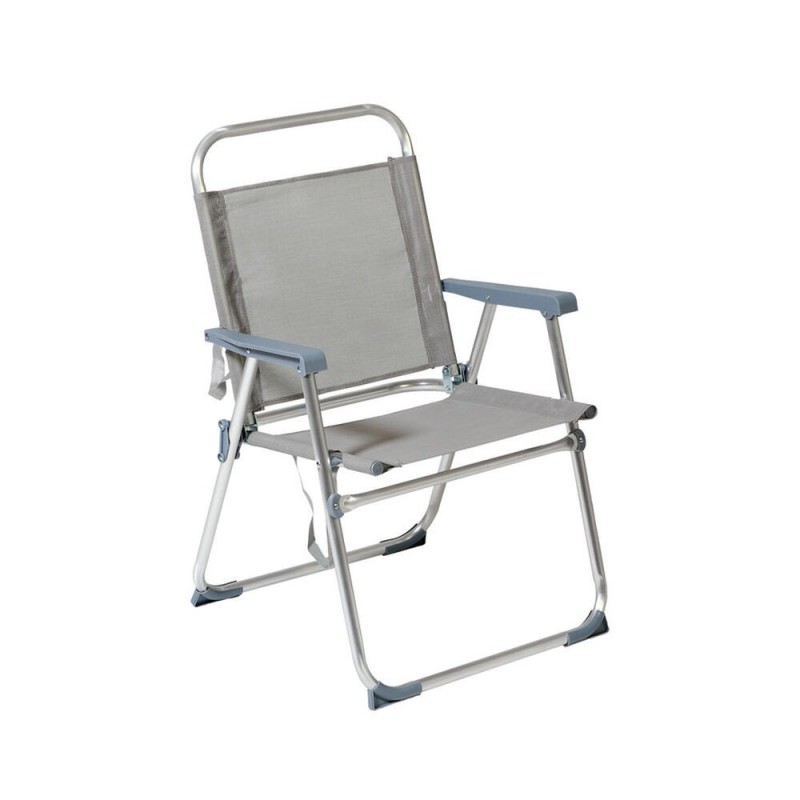 Beach Chair Grey Aluminium 22 mm (52...