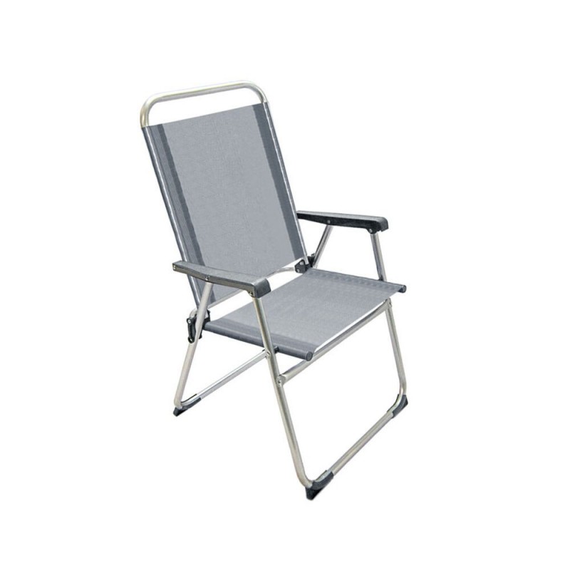 Beach Chair Grey Aluminium 22 mm (52...