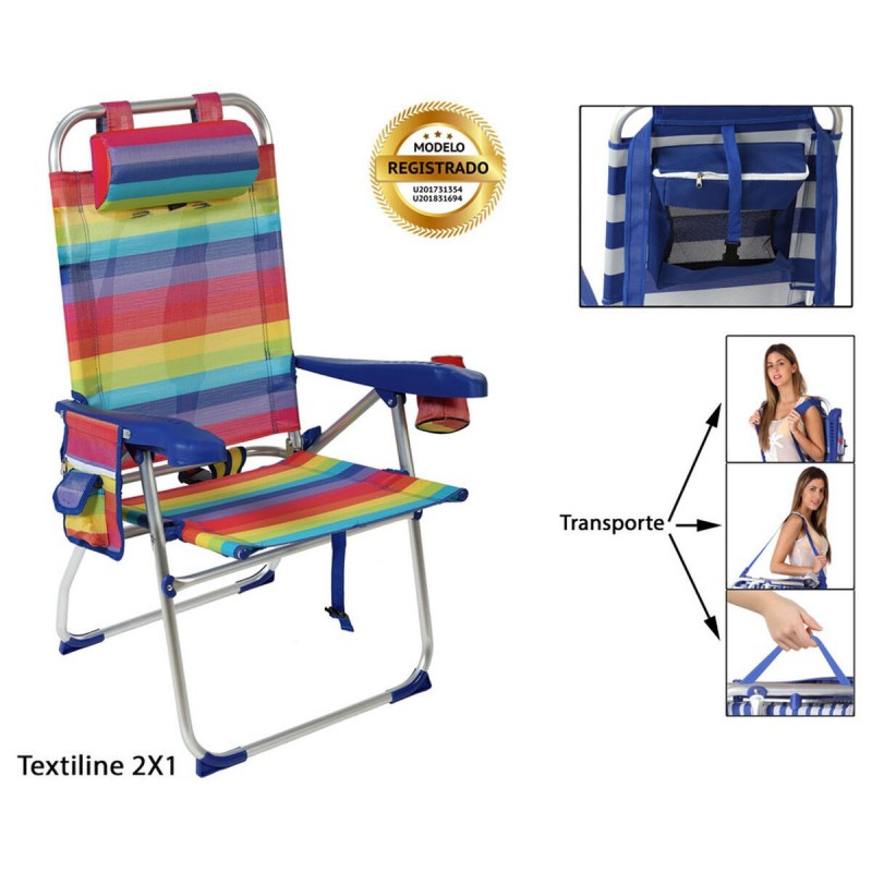 Beach Chair Textiline Multicolour