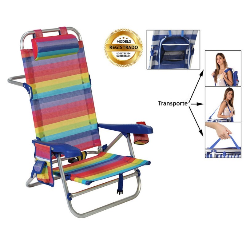 Beach Chair Textiline Multicolour