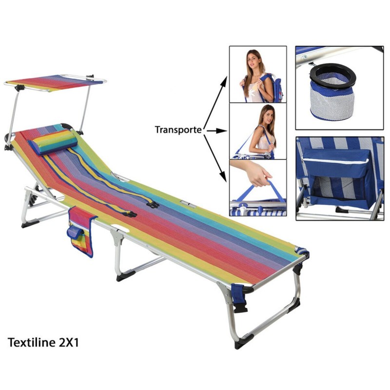 Sun-lounger Textiline 190 x 60 x 31...