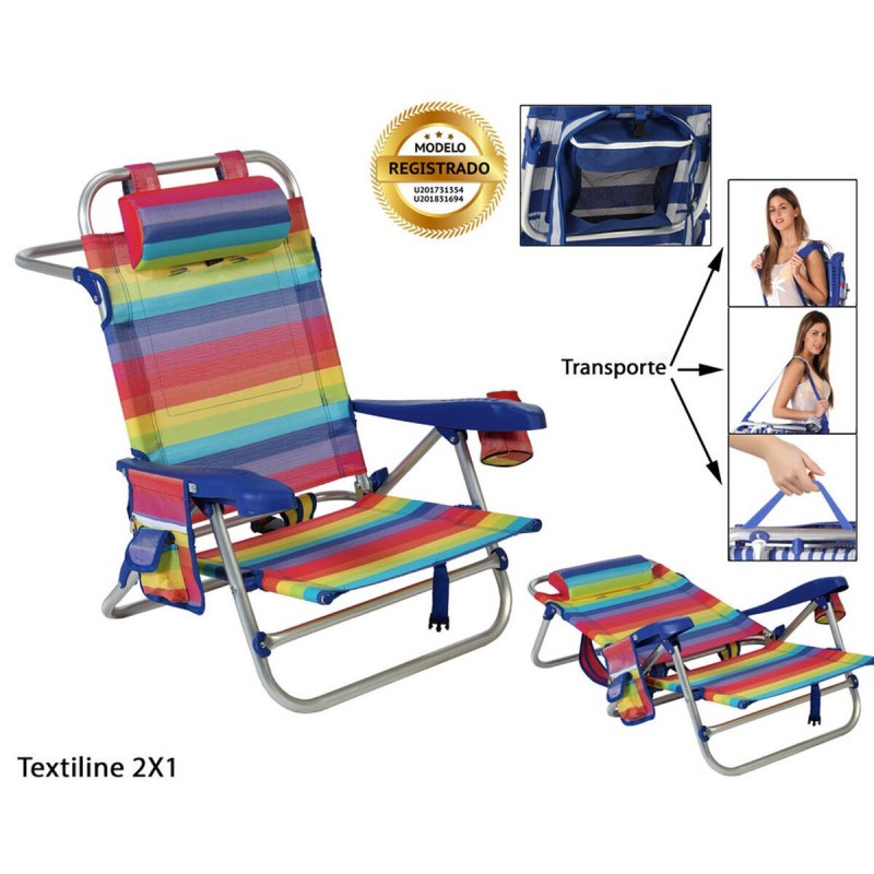 Beach Chair Textiline Multicolour