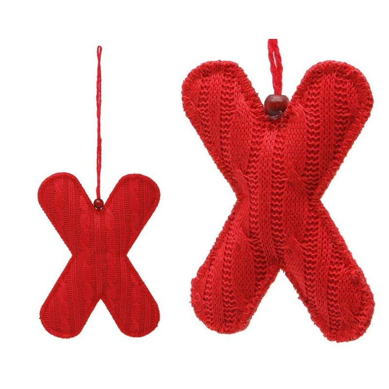 Kerstversiering Hanger Textiel Brief X