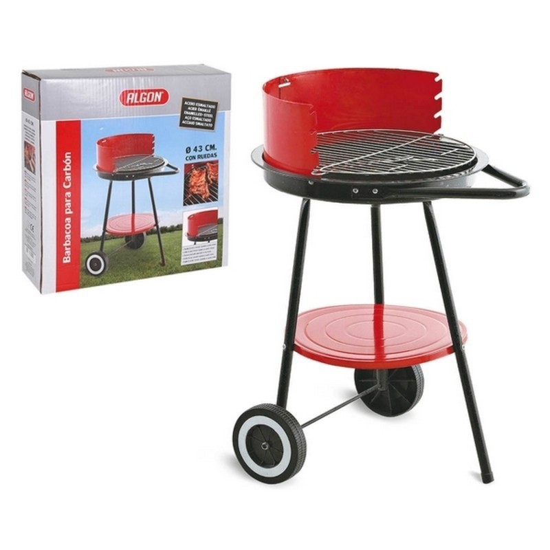 Coal Barbecue with Wheels Algon Black...