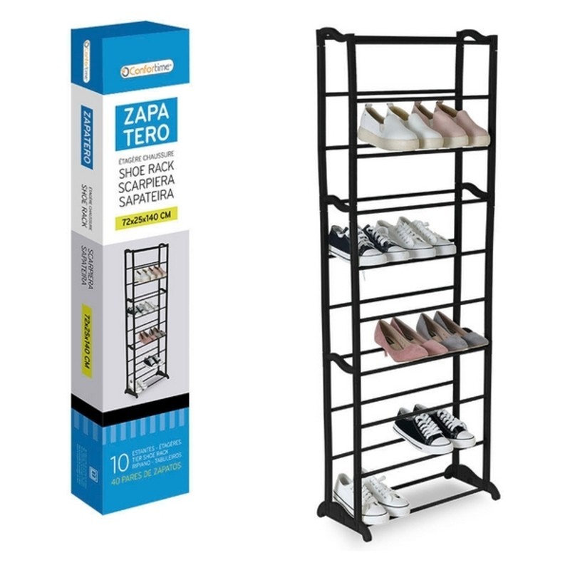 Shoe Rack Confortime Black