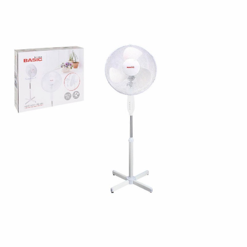 Staande ventilator Basic Home Wit 40W