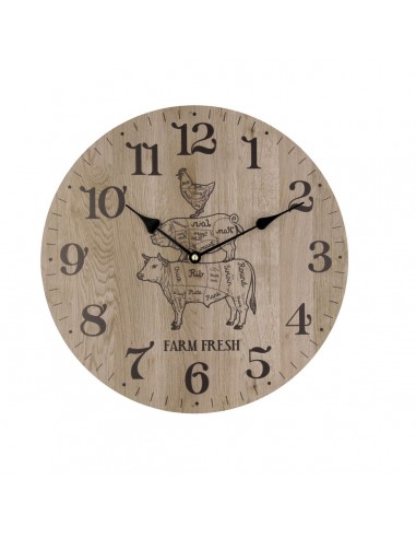 Wall Clock Quid animals Wood (34 cm)