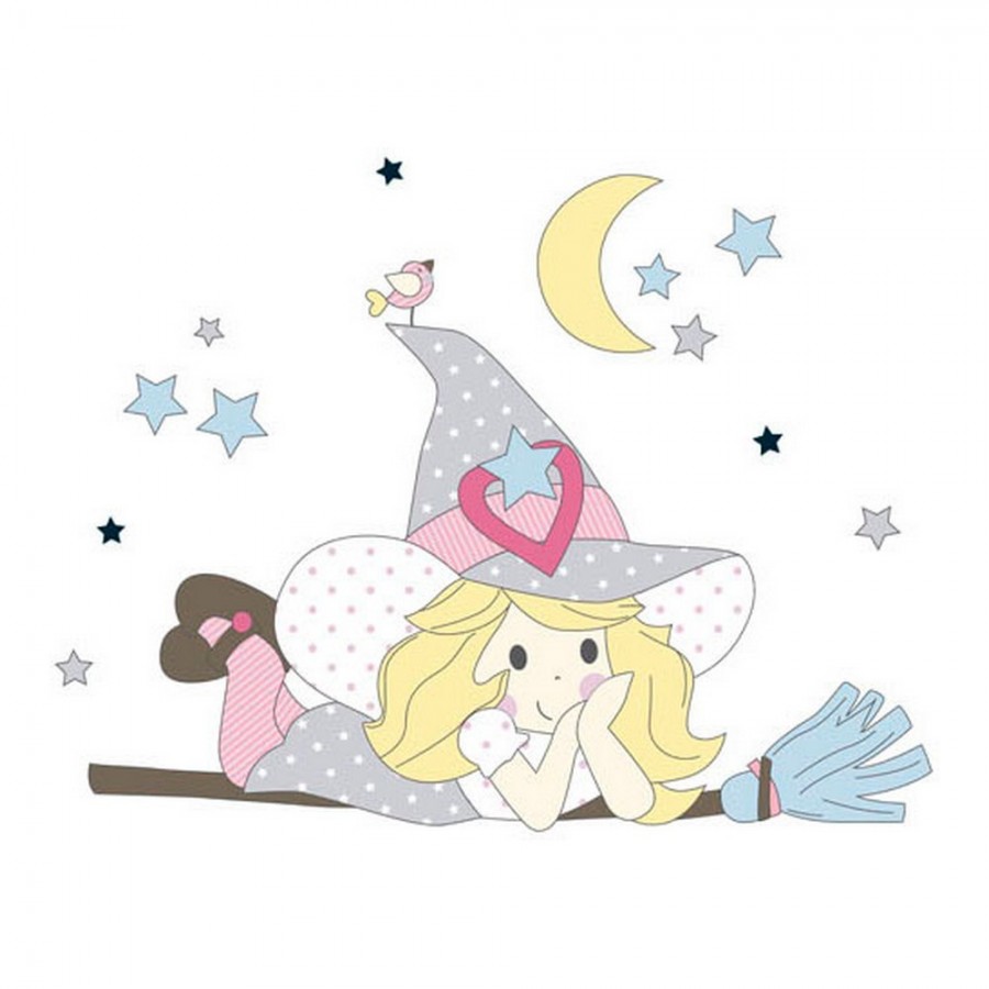 Cot Flat Sheet Cool Kids Witch (60cm...