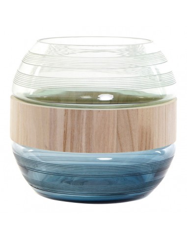 Vase DKD Home Decor Blue Mint Wood...