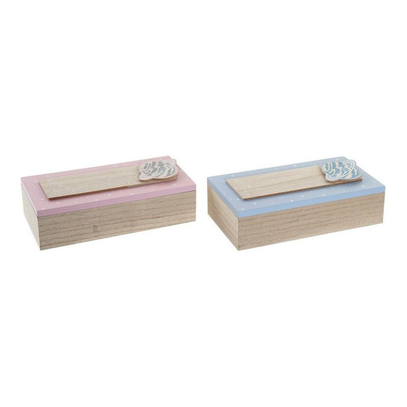 Caja Decorativa DKD Home Decor Madera...