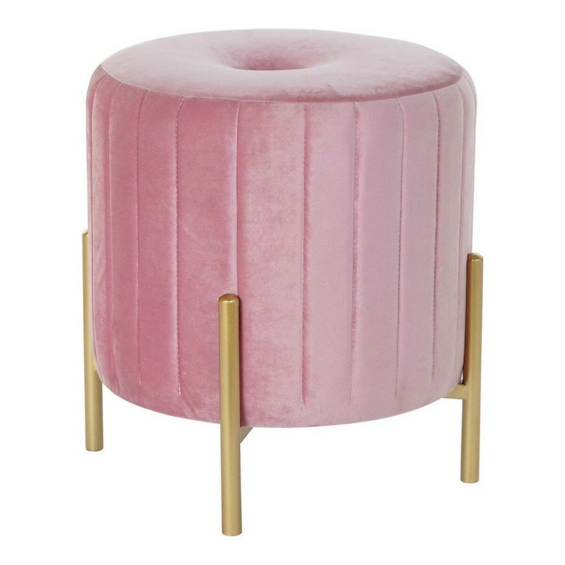 Footrest DKD Home Decor Metal Velvet...