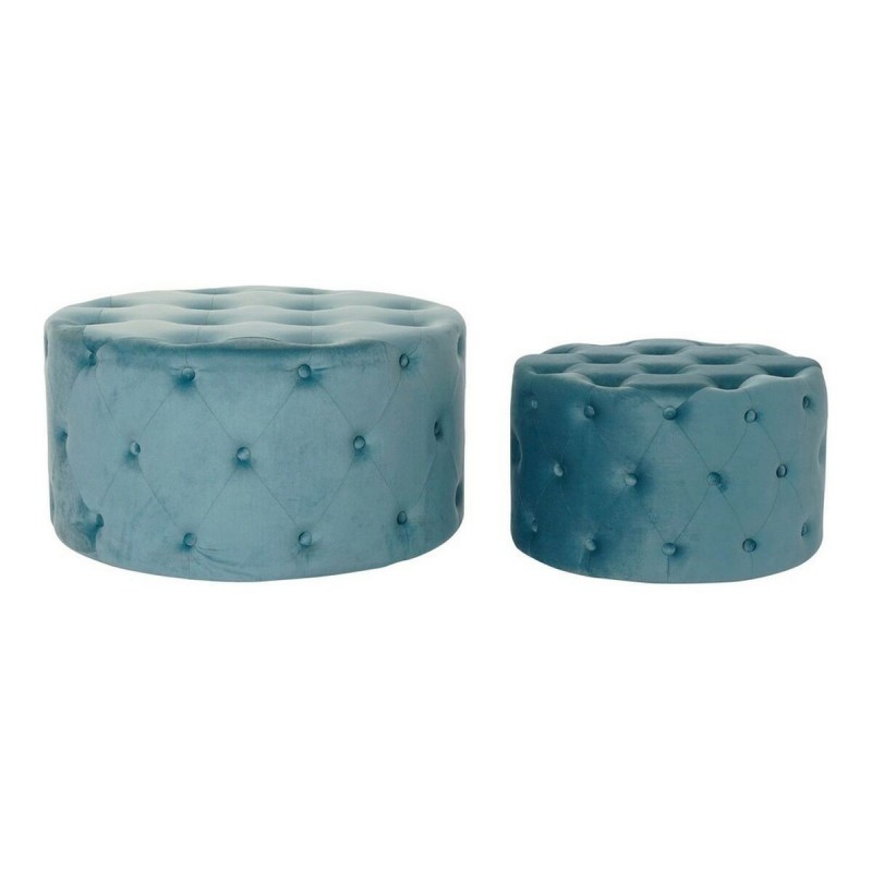 Footrest DKD Home Decor Blue Modern...