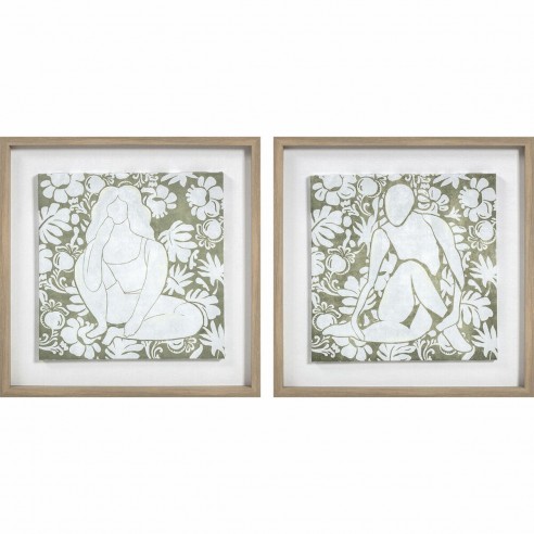 Quadro DKD Home Decor Fiori (42 x 3 x...