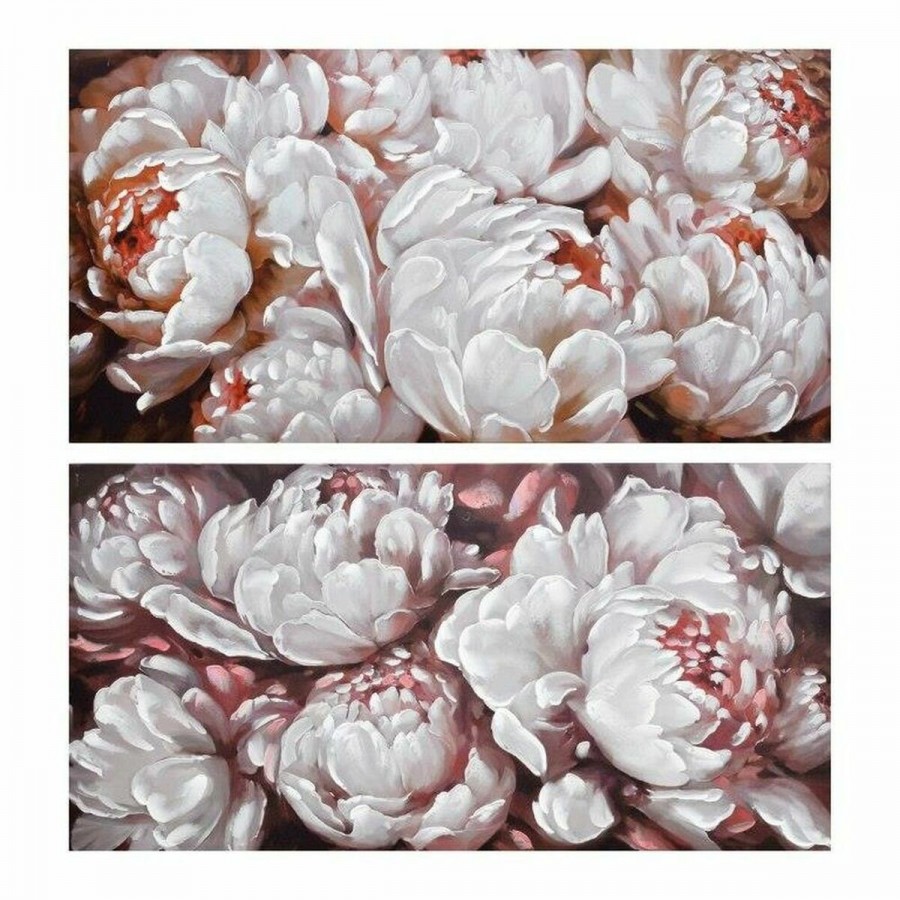 Cadre DKD Home Decor Fleurs (120 x 3...