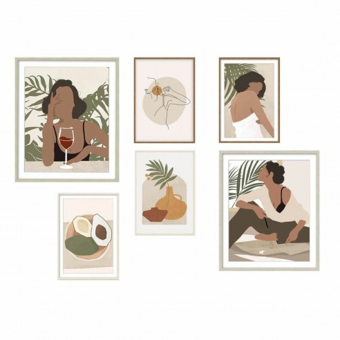 Set of 6 pictures DKD Home Decor (6...