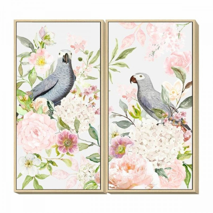 Quadro DKD Home Decor Fiori (60 x 4 x...