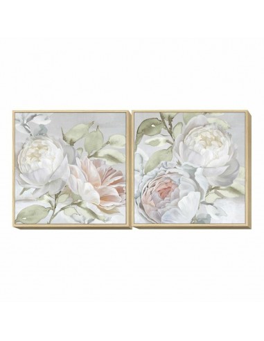 Cadre DKD Home Decor Fleurs (80 x 4 x...