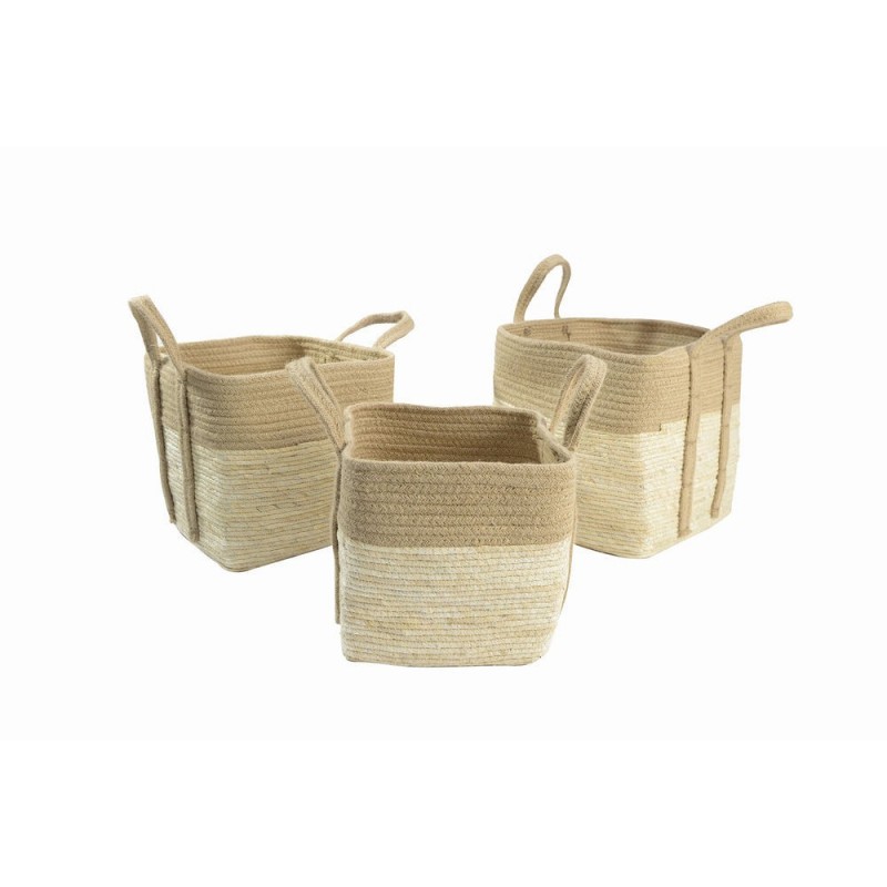 Basket set DKD Home Decor Jute Fibre...