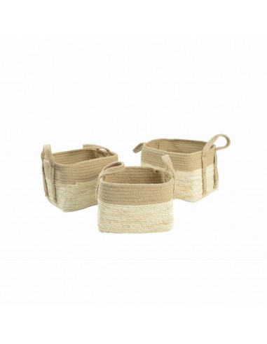 Korbsatz DKD Home Decor Jute Faser...