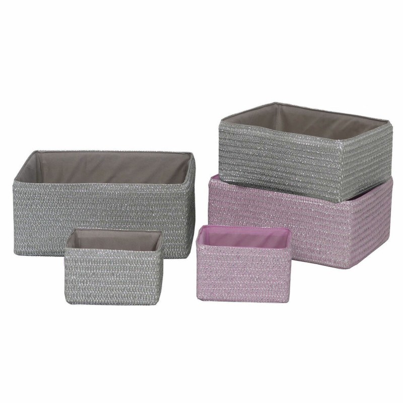 Juego de Cestas DKD Home Decor Gris...