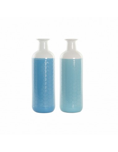 Vaas DKD Home Decor Blauw Wit...