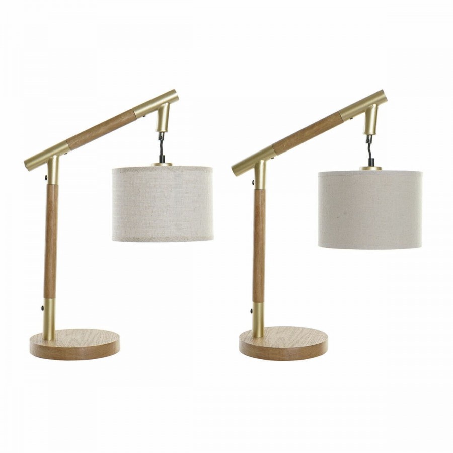 Desk lamp DKD Home Decor Brown Cotton...