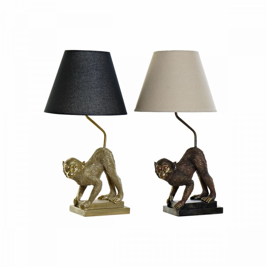 Bureaulamp DKD Home Decor Zwart Beige...