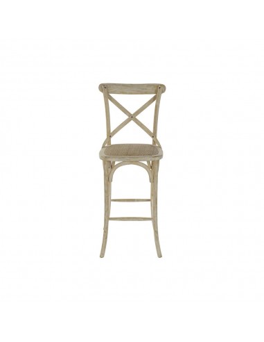 Stool DKD Home Decor White Rattan Elm...