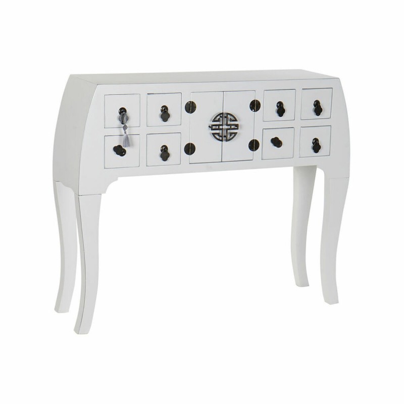 Consola DKD Home Decor Blanco Plata...