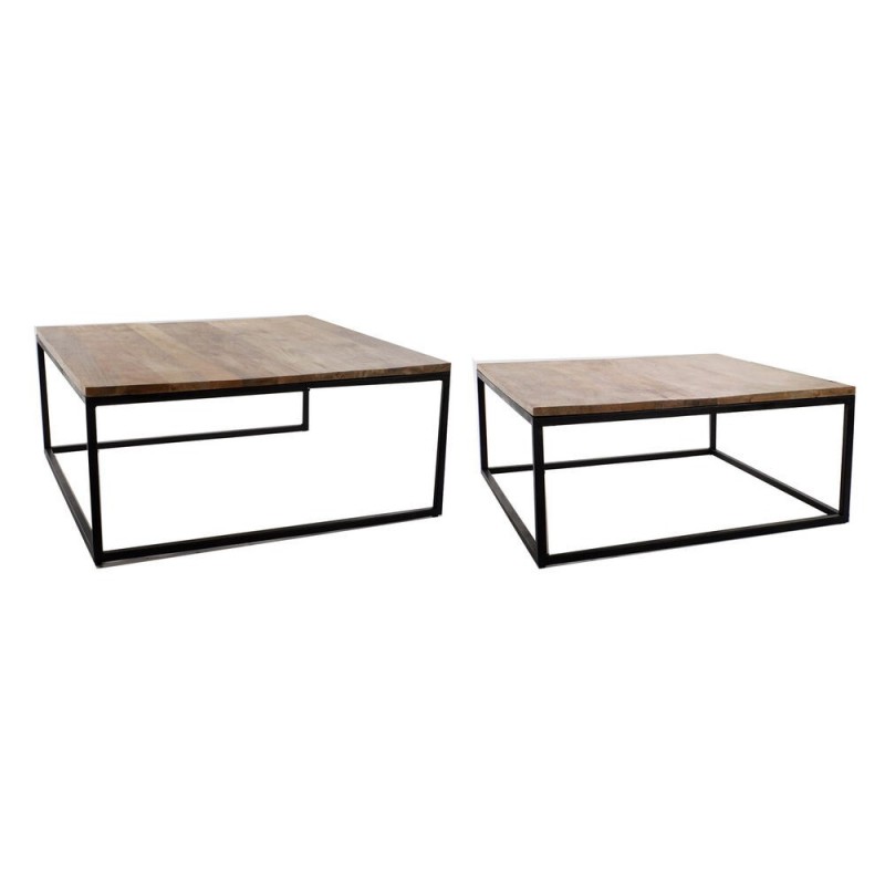 Jeu de 2 tables DKD Home Decor Noir...