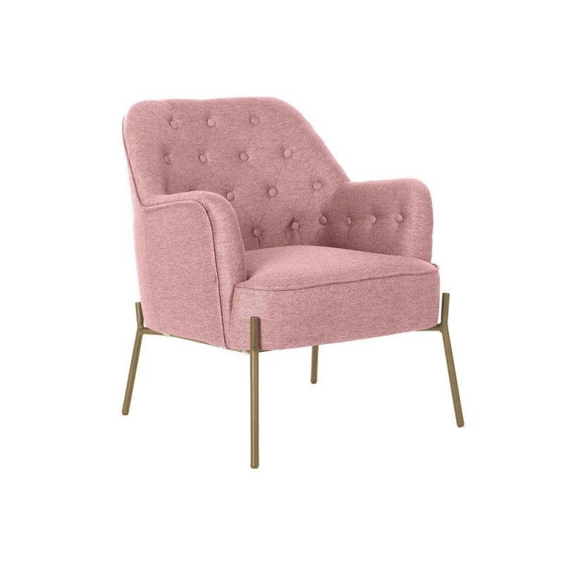 Armchair DKD Home Decor Pink Golden...