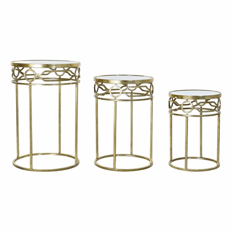 Set of 3 tables DKD Home Decor Mirror...