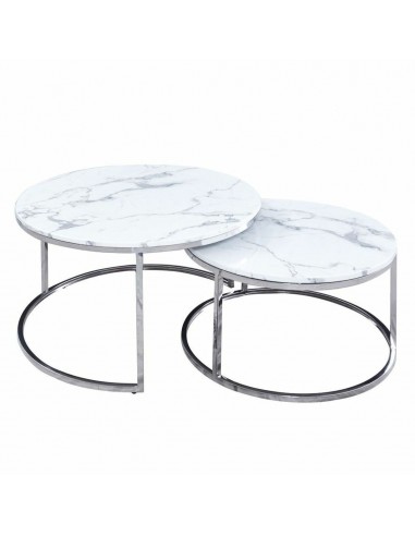 Set of 2 tables DKD Home Decor Silver...