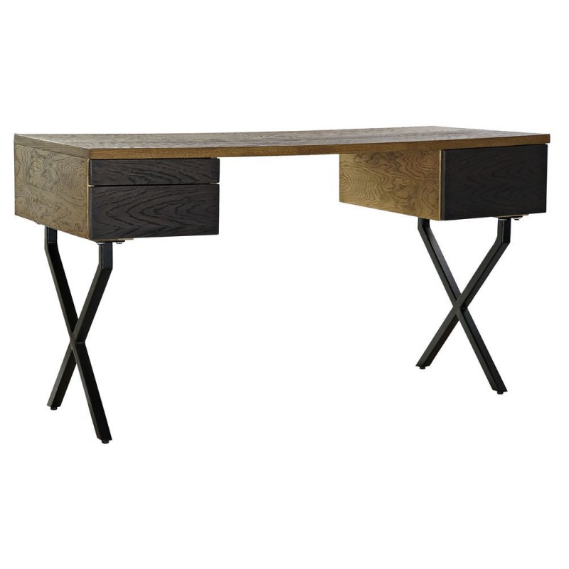 Desk DKD Home Decor Metal Oak Dark...